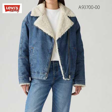 Lady Levi's レディース　リーバイス　A9370-0001 シェルパ フライトジャケット  01）ミディアムブルー　 IN THE AIR Sサイズ/Japan-Mの画像