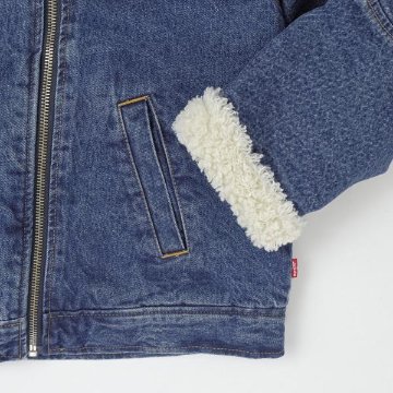 Lady Levi's レディース　リーバイス　A9370-0001 シェルパ フライトジャケット  01）ミディアムブルー　 IN THE AIR Sサイズ/Japan-Mの画像