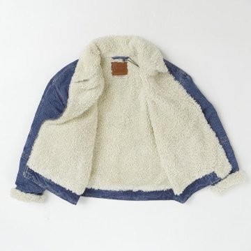 Lady Levi's レディース　リーバイス　A9370-0001 シェルパ フライトジャケット  01）ミディアムブルー　 IN THE AIR Sサイズ/Japan-Mの画像