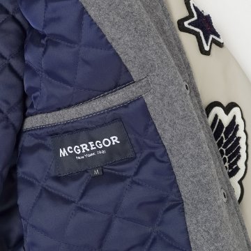 20%OFF McGREGOR (マグレガー)メンズ 111134601 袖革アワードジャケット アワードジャケット アメカジ レザー 24FW 袖革 スタジャンの画像