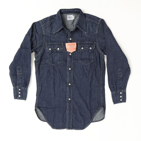 LEVI'S リーバイス VINTAGE ヴィンテージ WESTERN SHIRT ショートホーン メンズ Sサイズ デッドストック 日本製の画像