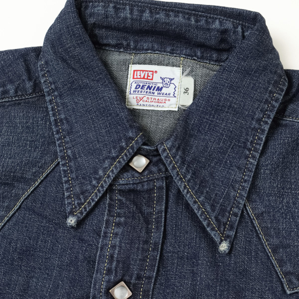 LEVI'S リーバイス VINTAGE ヴィンテージ WESTERN SHIRT ショートホーン メンズ Sサイズ デッドストック 日本製の画像