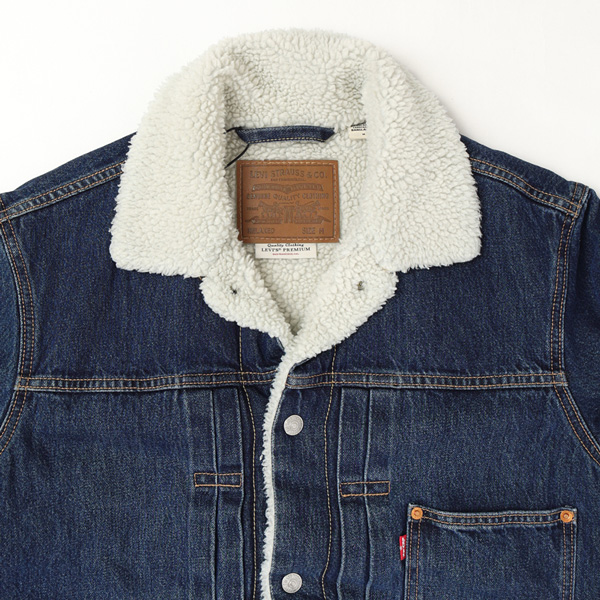 LEVI'S リーバイス a4882-0011 TYPE 1 SHERPA TRUCKER  リラックスフィット 裏地ボア素材 サイドポケット 優れた保湿性の画像