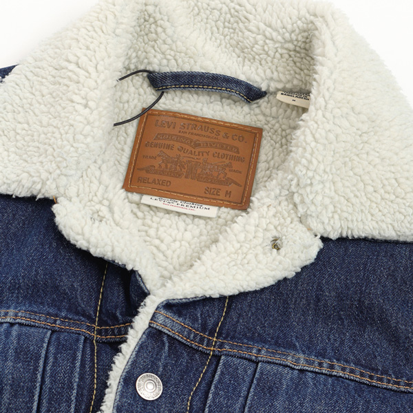 LEVI'S リーバイス a4882-0011 TYPE 1 SHERPA TRUCKER  リラックスフィット 裏地ボア素材 サイドポケット 優れた保湿性の画像