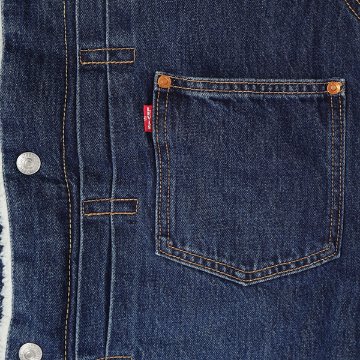 LEVI'S リーバイス a4882-0011 TYPE 1 SHERPA TRUCKER  リラックスフィット 裏地ボア素材 サイドポケット 優れた保湿性の画像