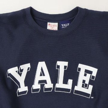 チャンピオン（champion) YALE エール大学 リバースウィーブ　クルーネックスウェット カレッジロゴ 米国製　USA　トレーナー　の画像