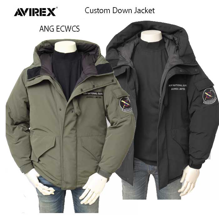 AVIREX アビレックス カスタム　ダウンジャケット　ミリタリジャケット　783-3253004 Custom Down Jacket ANG　ECWCS　ブルゾン　暖　冬物　パーカー　羽毛　コートの画像