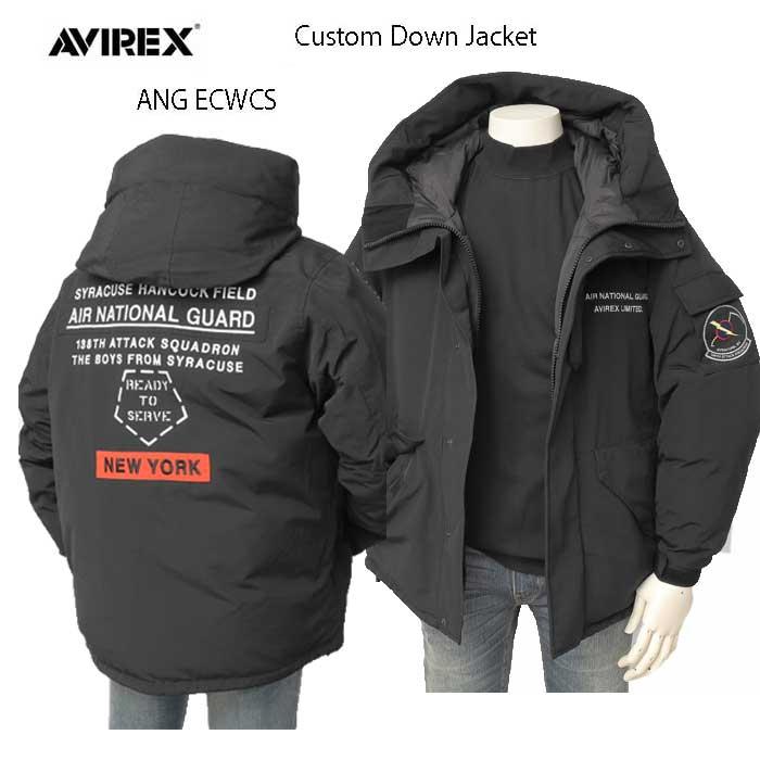 AVIREX アビレックス カスタム　ダウンジャケット　ミリタリジャケット　783-3253004 Custom Down Jacket ANG　ECWCS　ブルゾン　暖　冬物　パーカー　羽毛　コートの画像