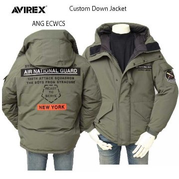 AVIREX アビレックス カスタム　ダウンジャケット　ミリタリジャケット　783-3253004 Custom Down Jacket ANG　ECWCS　ブルゾン　暖　冬物　パーカー　羽毛　コートの画像