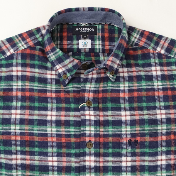 McGREGOR　マクレガー 111174616 メンズ　長袖シャツ　FLANNNEL CHECK SHIRT フランネルチェック ボタンダウンシャツの画像