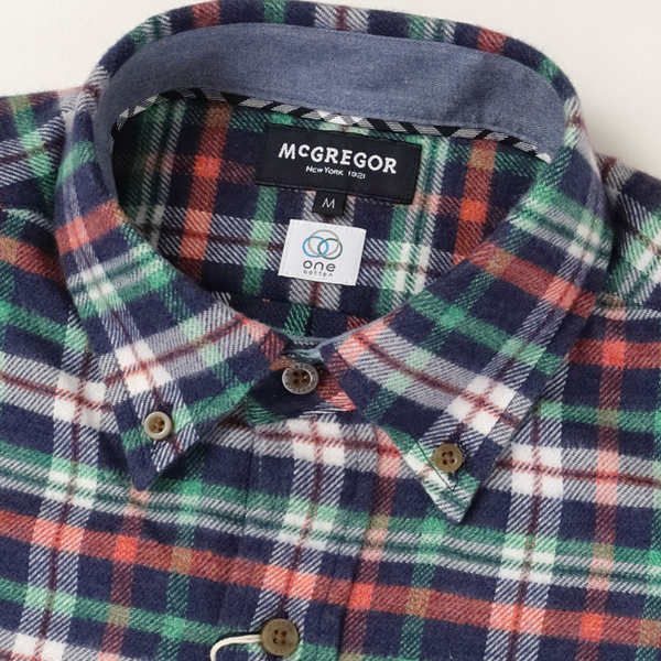 McGREGOR　マクレガー 111174616 メンズ　長袖シャツ　FLANNNEL CHECK SHIRT フランネルチェック ボタンダウンシャツの画像