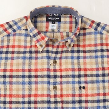 McGREGOR　マクレガー 111174616 メンズ　長袖シャツ　FLANNNEL CHECK SHIRT フランネルチェック ボタンダウンシャツの画像