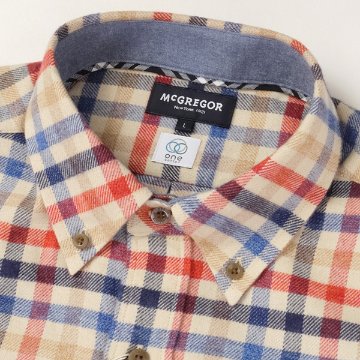 McGREGOR　マクレガー 111174616 メンズ　長袖シャツ　FLANNNEL CHECK SHIRT フランネルチェック ボタンダウンシャツの画像