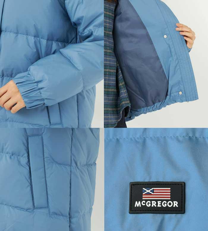 20％OFF McGREGOR　マクレガー　レディース 311134802フ ショートコクーンダウンジャケット 撥水加工素材　Water Repellent　婦人　ダウン　ブルゾン　ジャンバー 防寒　の画像