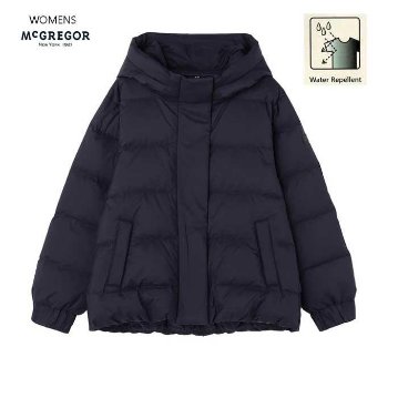 20％OFF McGREGOR　マクレガー　レディース 311134802フ ショートコクーンダウンジャケット 撥水加工素材　Water Repellent　婦人　ダウン　ブルゾン　ジャンバー 防寒　の画像