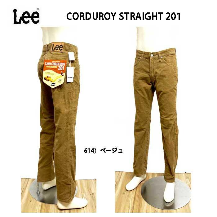 Lee 201　ストレート　コーデュロイ　コール天　アメリカンスタンダード　02010 ジーンズ 素材　綿100% Straight　コーディロイ　パンツ　フレアー　コール天 レギュラーストレート　の画像