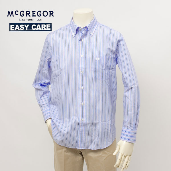 McGREGOR マクレガー EASY CARE　イージーケア ボタンダウンシャツ 111175101 シャツ メンズ 紳士 春服 ストライプ柄の画像