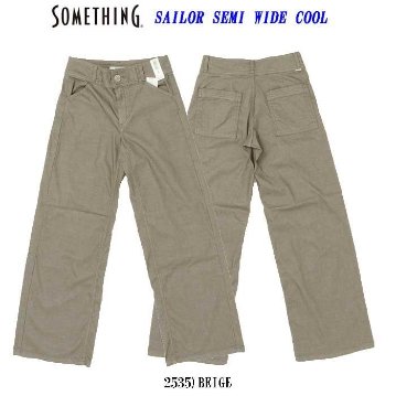 Something サムシング ss135 COOL セーラー セミワイド デニムパンツ レディース パンツ ストレッチ 春夏 涼しい 日本製 の画像