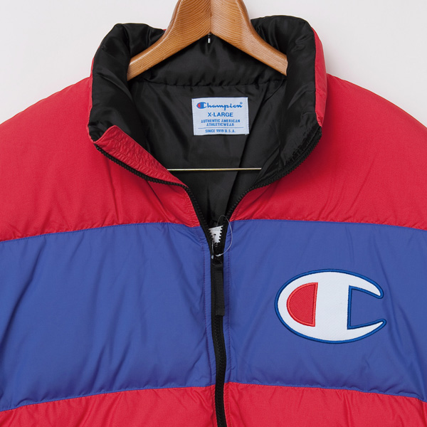 チャンピオン（champion) 　アクションスタイルダウンジャケット　ビックロゴ　スポーツミックスの画像