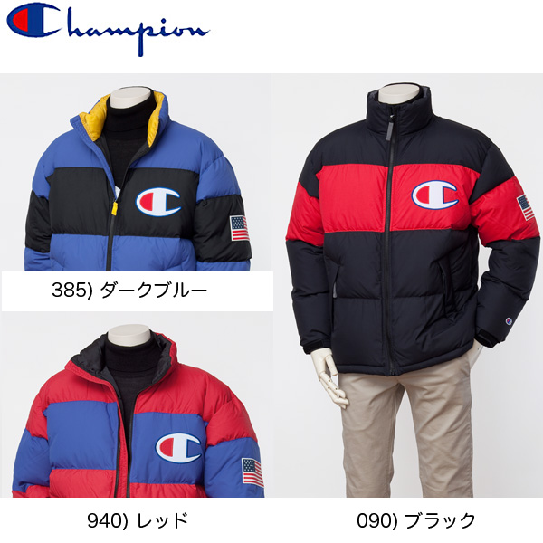 チャンピオン（champion) 　アクションスタイルダウンジャケット　ビックロゴ　スポーツミックスの画像