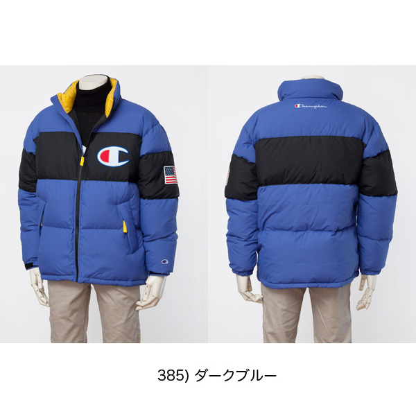 チャンピオン（champion) 　アクションスタイルダウンジャケット　ビックロゴ　スポーツミックスの画像