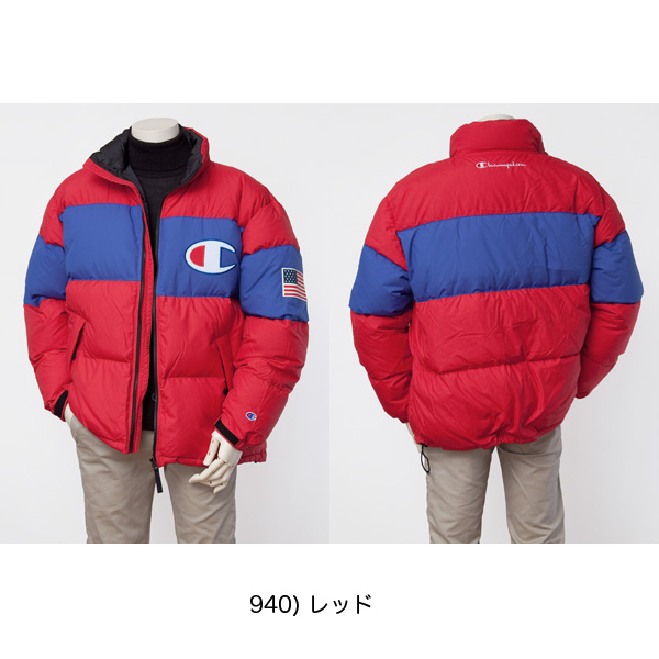 チャンピオン（champion) 　アクションスタイルダウンジャケット　ビックロゴ　スポーツミックスの画像