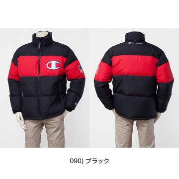 チャンピオン（champion) 　アクションスタイルダウンジャケット　ビックロゴ　スポーツミックスの画像