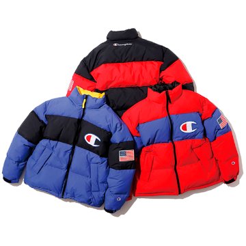 チャンピオン（champion) 　アクションスタイルダウンジャケット　ビックロゴ　スポーツミックスの画像
