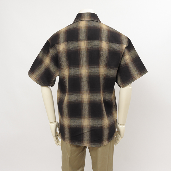 CALTOP キャルトップ OMBRE CHECK SHIRTS 半袖オンブレチェック シャツ メンズ トップス の画像