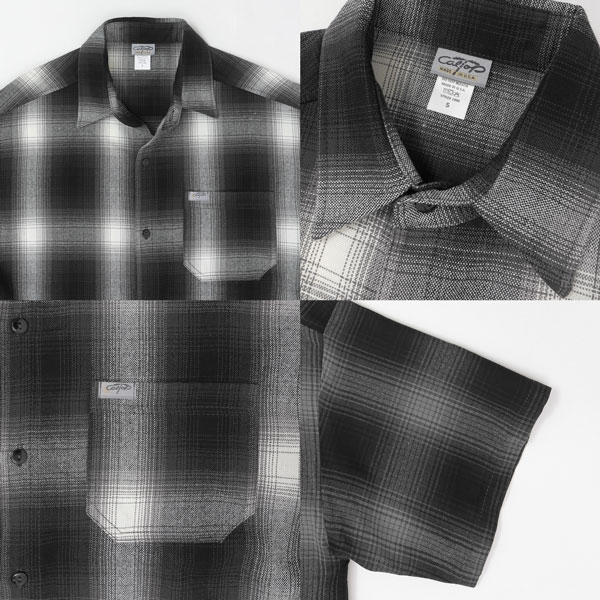 CALTOP キャルトップ OMBRE CHECK SHIRTS 半袖オンブレチェック シャツ メンズ トップス の画像