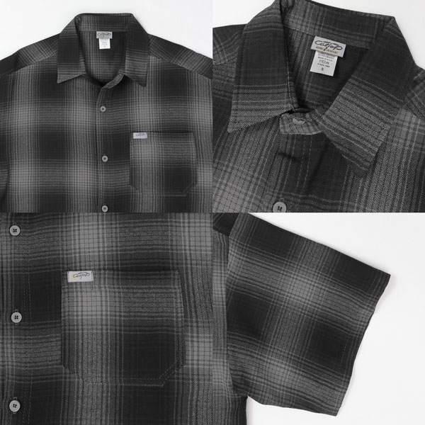 CALTOP キャルトップ OMBRE CHECK SHIRTS 半袖オンブレチェック シャツ メンズ トップス の画像