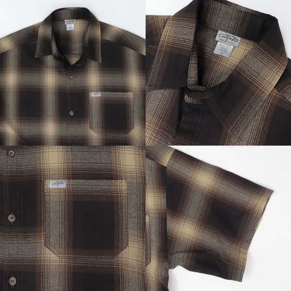 CALTOP キャルトップ OMBRE CHECK SHIRTS 半袖オンブレチェック シャツ メンズ トップス の画像