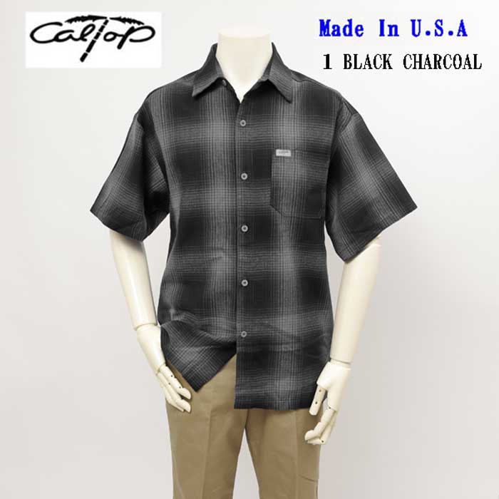 CALTOP キャルトップ OMBRE CHECK SHIRTS 半袖オンブレチェック シャツ メンズ トップス の画像