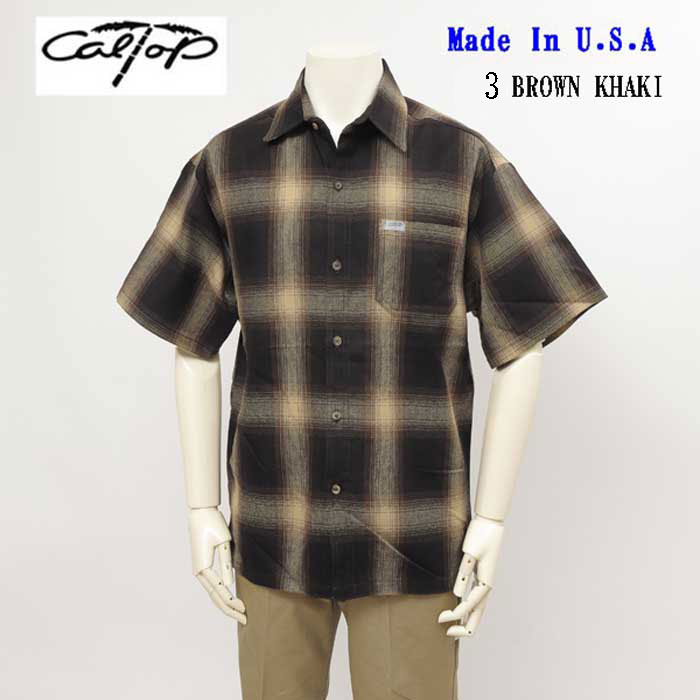 CALTOP キャルトップ OMBRE CHECK SHIRTS 半袖オンブレチェック シャツ メンズ トップス の画像