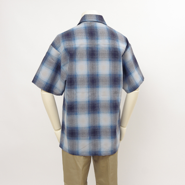 CALTOP キャルトップ OMBRE CHECK SHIRTS 半袖オンブレチェック シャツ メンズ トップス の画像