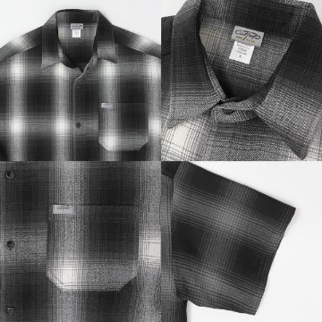 CALTOP キャルトップ OMBRE CHECK SHIRTS 半袖オンブレチェック シャツ メンズ トップス の画像