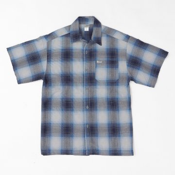 CALTOP キャルトップ OMBRE CHECK SHIRTS 半袖オンブレチェック シャツ メンズ トップス の画像