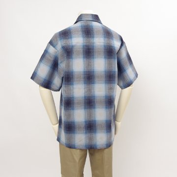 CALTOP キャルトップ OMBRE CHECK SHIRTS 半袖オンブレチェック シャツ メンズ トップス の画像