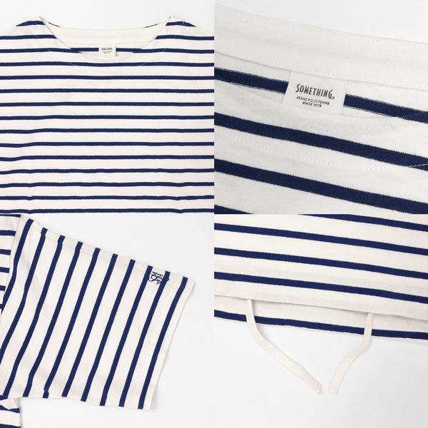 サムシング something st671 バスクシャツ ボーダー Tシャツ レディース トップス 綿100％ ドライタッチ の画像