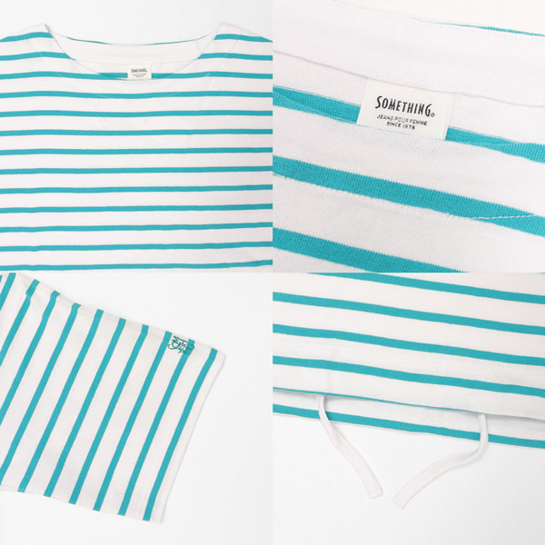 サムシング something st671 バスクシャツ ボーダー Tシャツ レディース トップス 綿100％ ドライタッチ の画像