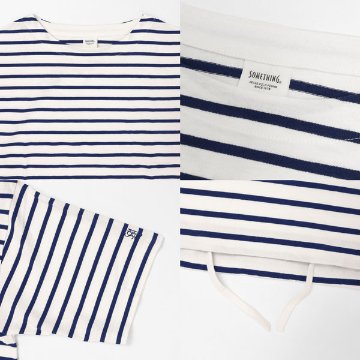 サムシング something st671 バスクシャツ ボーダー Tシャツ レディース トップス 綿100％ ドライタッチ の画像