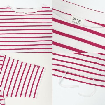 サムシング something st671 バスクシャツ ボーダー Tシャツ レディース トップス 綿100％ ドライタッチ の画像
