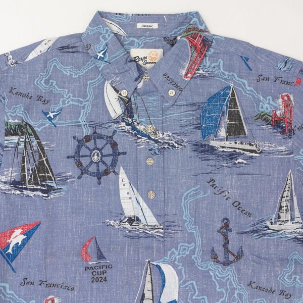 reynspooner レインスプーナー　126-6187 パシフィックカップ　2024 PULLOVER アロハ シャツ　ハワイ 夏 半袖の画像