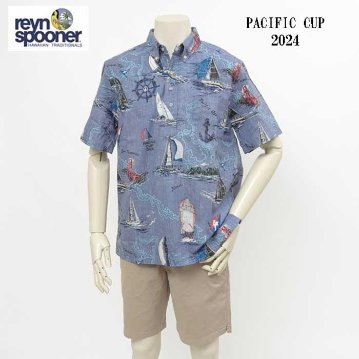 reynspooner レインスプーナー　126-6187 パシフィックカップ　2024 PULLOVER アロハ シャツ　ハワイ 夏 半袖の画像