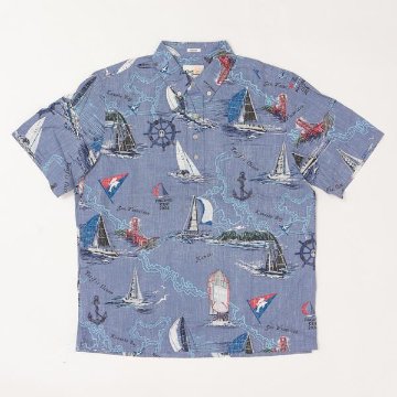 reynspooner レインスプーナー　126-6187 パシフィックカップ　2024 PULLOVER アロハ シャツ　ハワイ 夏 半袖の画像