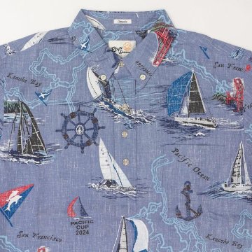 reynspooner レインスプーナー　126-6187 パシフィックカップ　2024 PULLOVER アロハ シャツ　ハワイ 夏 半袖の画像