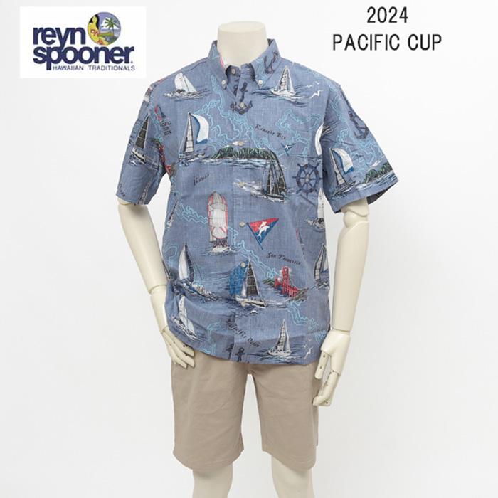 reynspooner レインスプーナー　125-6187 パシフィックカップ　2024 BUTTON FTONT 前開き アロハ シャツ　ハワイ 夏 半袖の画像