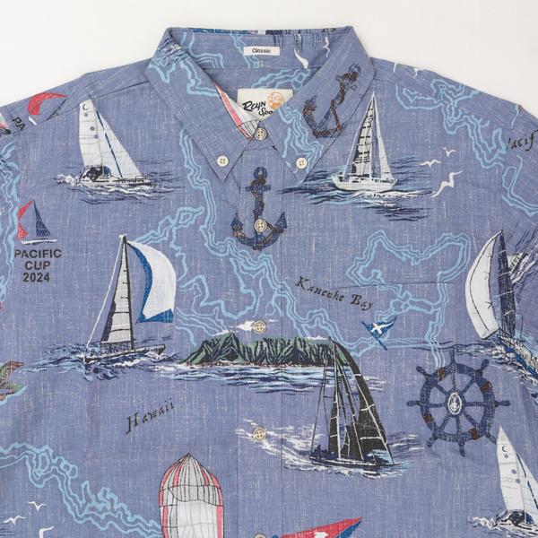reynspooner レインスプーナー　125-6187 パシフィックカップ　2024 BUTTON FTONT 前開き アロハ シャツ　ハワイ 夏 半袖の画像