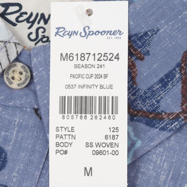 reynspooner レインスプーナー　125-6187 パシフィックカップ　2024 BUTTON FTONT 前開き アロハ シャツ　ハワイ 夏 半袖の画像