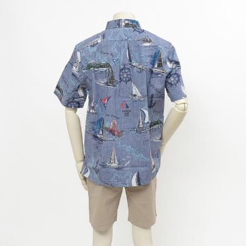 reynspooner レインスプーナー　125-6187 パシフィックカップ　2024 BUTTON FTONT 前開き アロハ シャツ　ハワイ 夏 半袖の画像